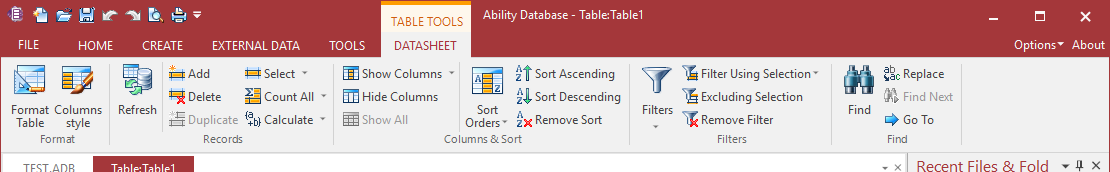Ability Database